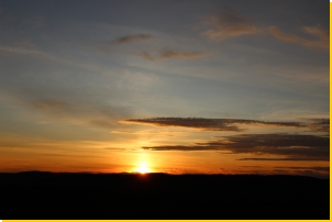Sunset viewed from Bear Mtn. on SLBM Trails (2017-10-02 @ 18:49)